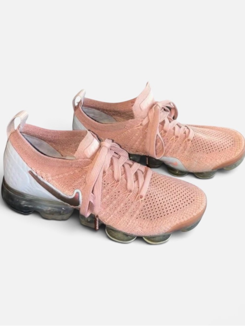 Nike Air VaporMax Flyknit 2 Rose Gold Women's -942843-602 - SZ 7 Comfort Fit